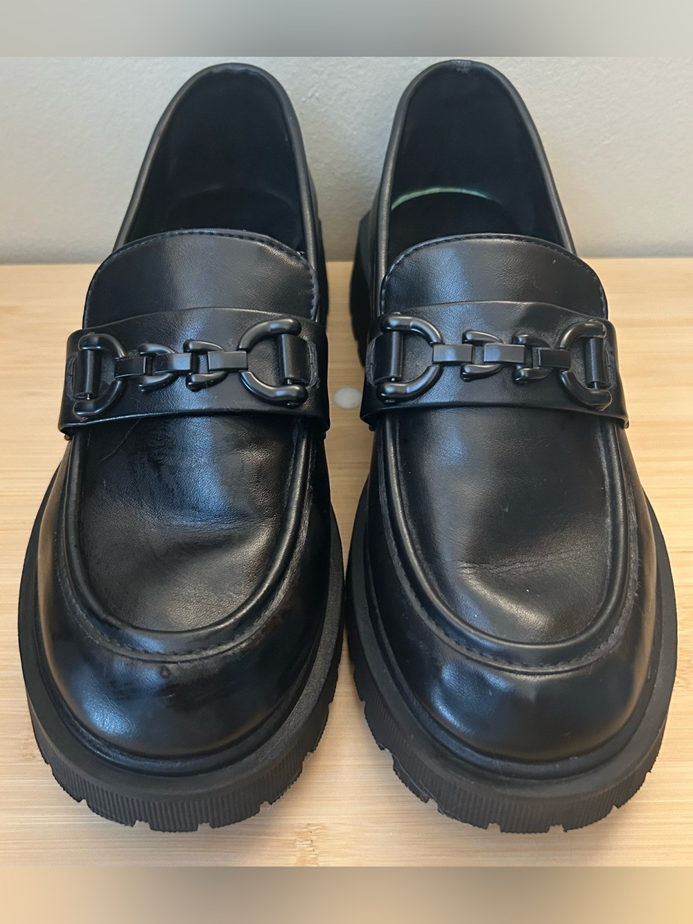 MUDD Chunky Platform ‘Roey’ Loafers Lug Sole Vegan Goth Lolita Y2k Vintage Sz 9
